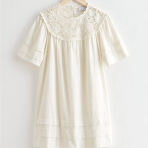 & Other Stories crochet collar babydoll dress
